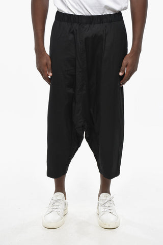 SHIRT Pantaloni in Cotone Leggero a Cavallo Basso con Elastico in Vita