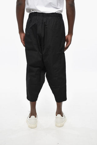 SHIRT Pantaloni in Cotone Leggero a Cavallo Basso con Elastico in Vita