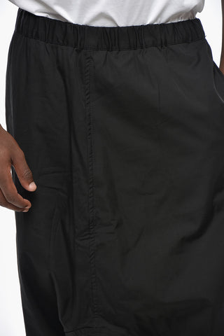 SHIRT Pantaloni in Cotone Leggero a Cavallo Basso con Elastico in Vita