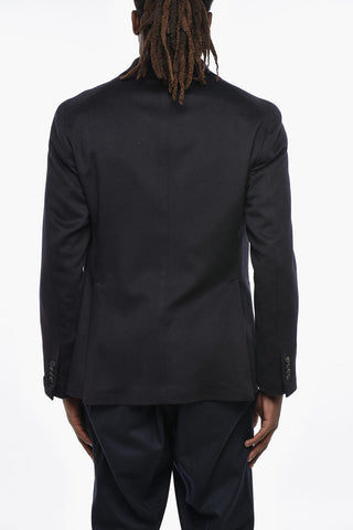 Zweireihige Jacke aus Kaschmir mit Peak-Revers