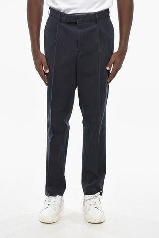 Single-Pleated Stretch Cotton MASTER FIT Pants