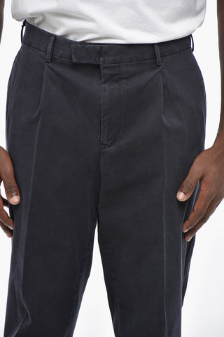 Single-Pleated Stretch Cotton MASTER FIT Pants