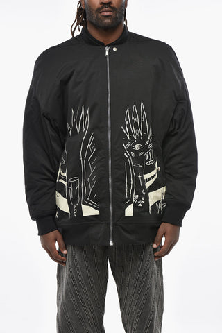 DRKSHDW Bomber JUMBO FLIGHT in Nylon e Cotone a Fantasia