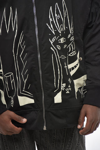 DRKSHDW Bomber JUMBO FLIGHT in Nylon e Cotone a Fantasia