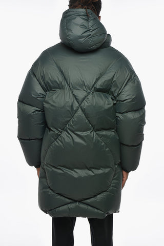 Quilted DOUBLE MAXI Down Jacket with Front Zip