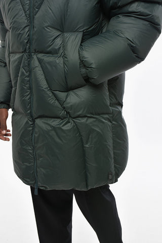 Quilted DOUBLE MAXI Down Jacket with Front Zip