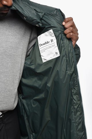 Quilted DOUBLE MAXI Down Jacket with Front Zip