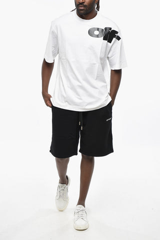 Crew Neck SHARED LOGO Cotton T-Shirt with Print