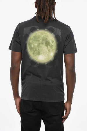 Rundhals-T-Shirt SUPER MOON aus Baumwolle mit Rückenprint