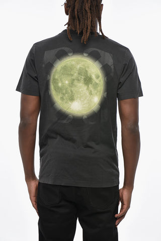 Rundhals-T-Shirt SUPER MOON aus Baumwolle mit Rückenprint