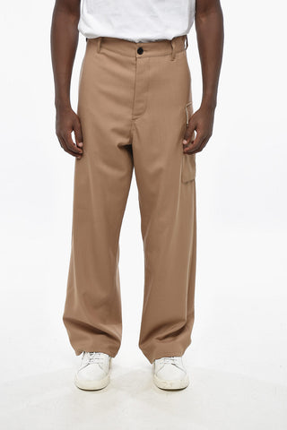 Straight Leg Virgin Wool Pants