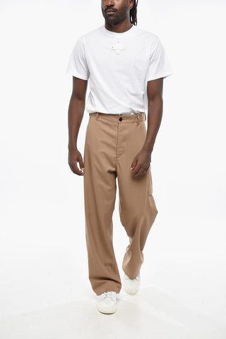 Straight Leg Virgin Wool Pants
