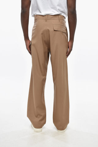 Straight Leg Virgin Wool Pants