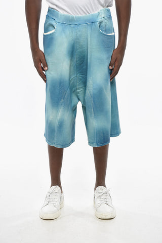 브러시드 코튼 쇼츠 BAGGY LEATHER 스프레이 효과