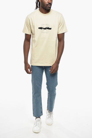 Crew Neck ARROW T-Shirt with Flocked Logo