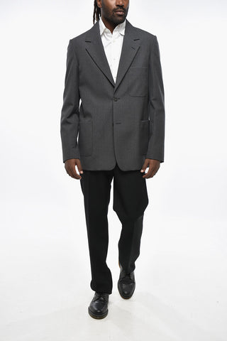 Giacca a 2 Bottoni in Lana Vergine con Revers Classico