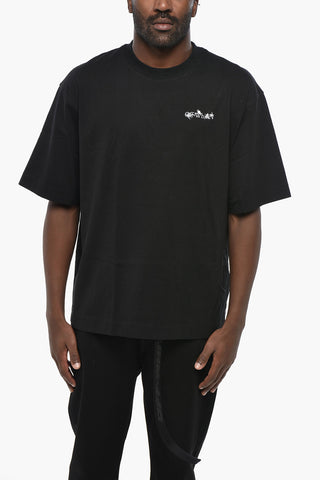 Cotton FLOWER ARROW T-Shirt with Back Print