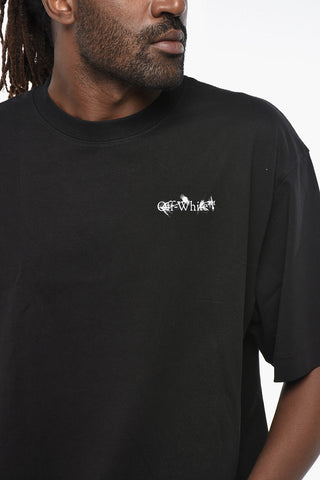Cotton FLOWER ARROW T-Shirt with Back Print