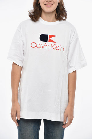 Oversize Fit Crewneck T-Shirt with Printed Logo