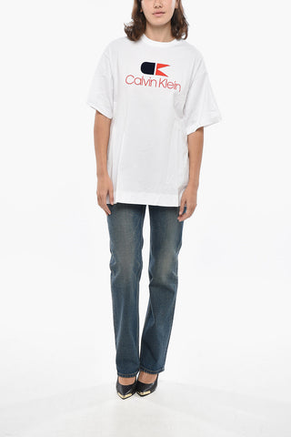 Oversize Fit Crewneck T-Shirt with Printed Logo