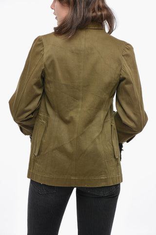 면 블레이저 러플 디테일