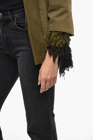 면 블레이저 러플 디테일