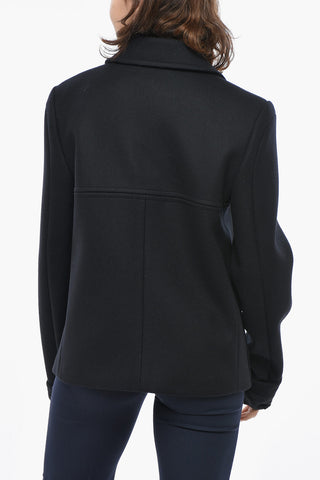 Wool Coat with Frogs