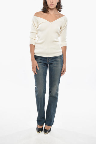 WEEKEND Maglia a Costine OCEANO con Scollo a V