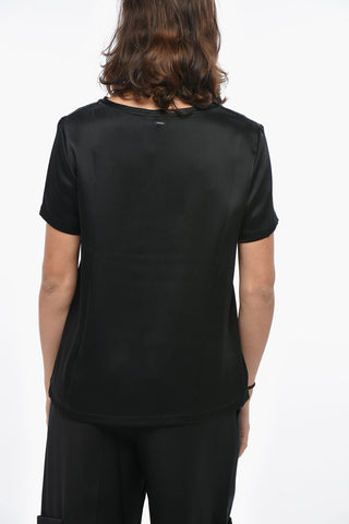 S MAX MARA Top mit kurzen Ärmeln REBECCA aus Satin