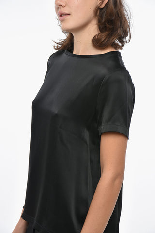 S MAX MARA Top mit kurzen Ärmeln REBECCA aus Satin