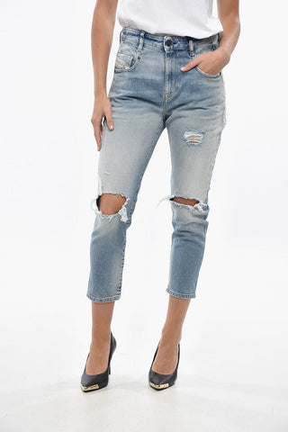 Distressed Jeans D-FAYZA Hellwaschung 14cm