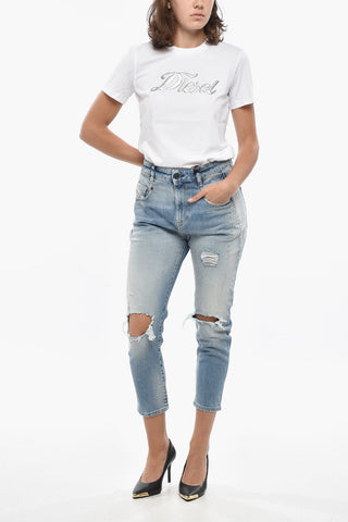 Distressed Jeans D-FAYZA Hellwaschung 14cm