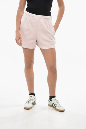 Cotton Solid-Color Shorts with Elastic Waist