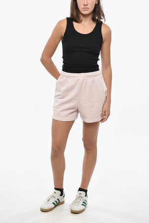 Baumwollshorts uni mit elastischem Bund
