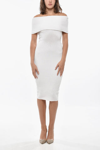 Knit Off-Shoulder Sheath Dress