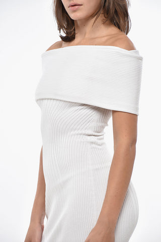 Knit Off-Shoulder Sheath Dress
