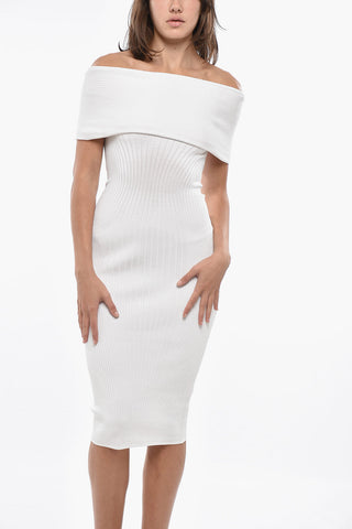 Knit Off-Shoulder Sheath Dress
