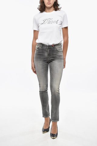 Skinny Fit Jeans BABHILA aus stonewashed Denim mit 14 cm Bundhöhe