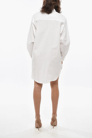 Cotton Poplin Chemisier D-SUPER-I-EMB with Double Pocket