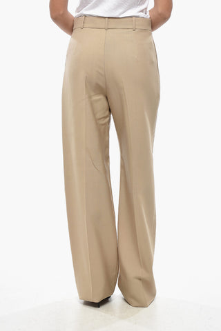 Pantaloni Palazzo in Misto Mohair ad 1 Pince