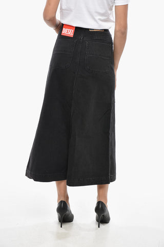 LIBRARY Denim Skirt ALBUS with Front Buttoning