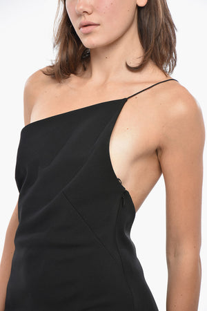 Einschulterkleid aus Wolle mit asymmetrischem Schnitt