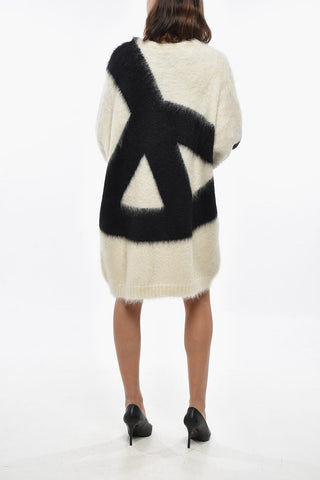COUTURE! Vestito Teddy Bicolore a Maniche Lunghe