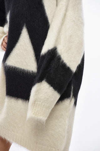 COUTURE! Vestito Teddy Bicolore a Maniche Lunghe