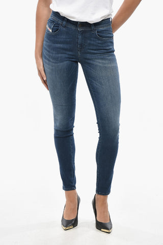 Skinny Fit Jeans SLANDY with Dark Wash and 13cm Rise