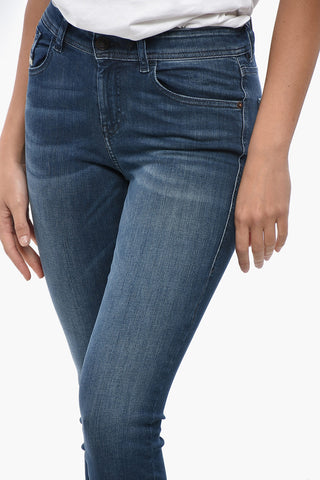 Skinny Fit Jeans SLANDY with Dark Wash and 13cm Rise