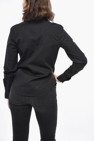 Camicia in Popeline GISEY con Colletto Ricamato