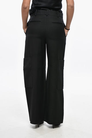 Pantaloni Cargo a Vita Alta