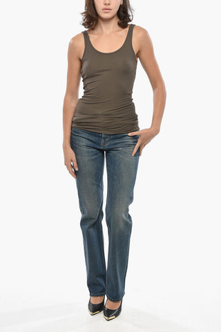 STANDARD Ribbed Cotton-Blend Top