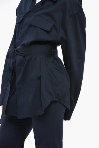 Gabardine Sahariana Shirt with Belt